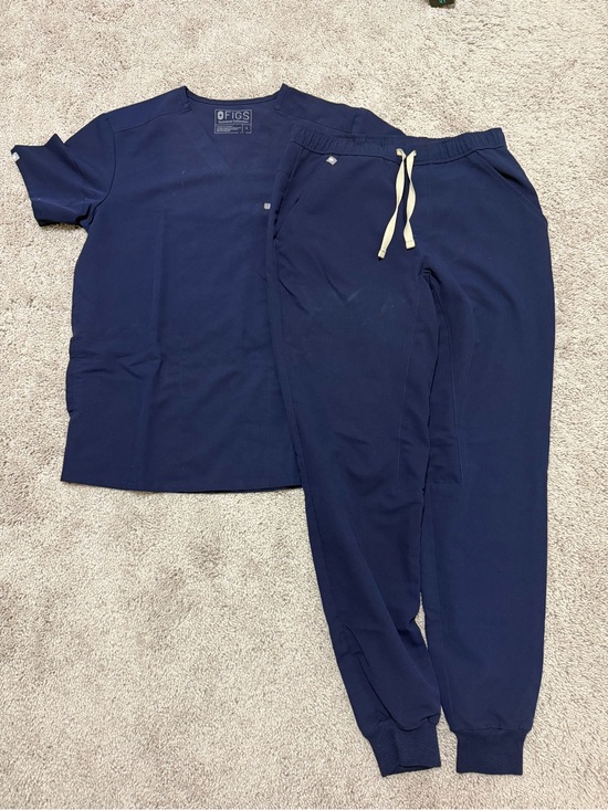 Figs Other - Figs Navy Blue Scrub Top and Jogger Set